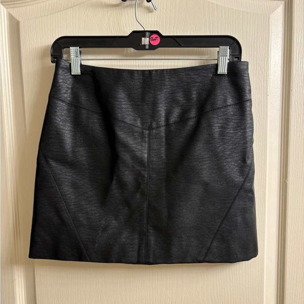 Faux Leather Mini Skirt